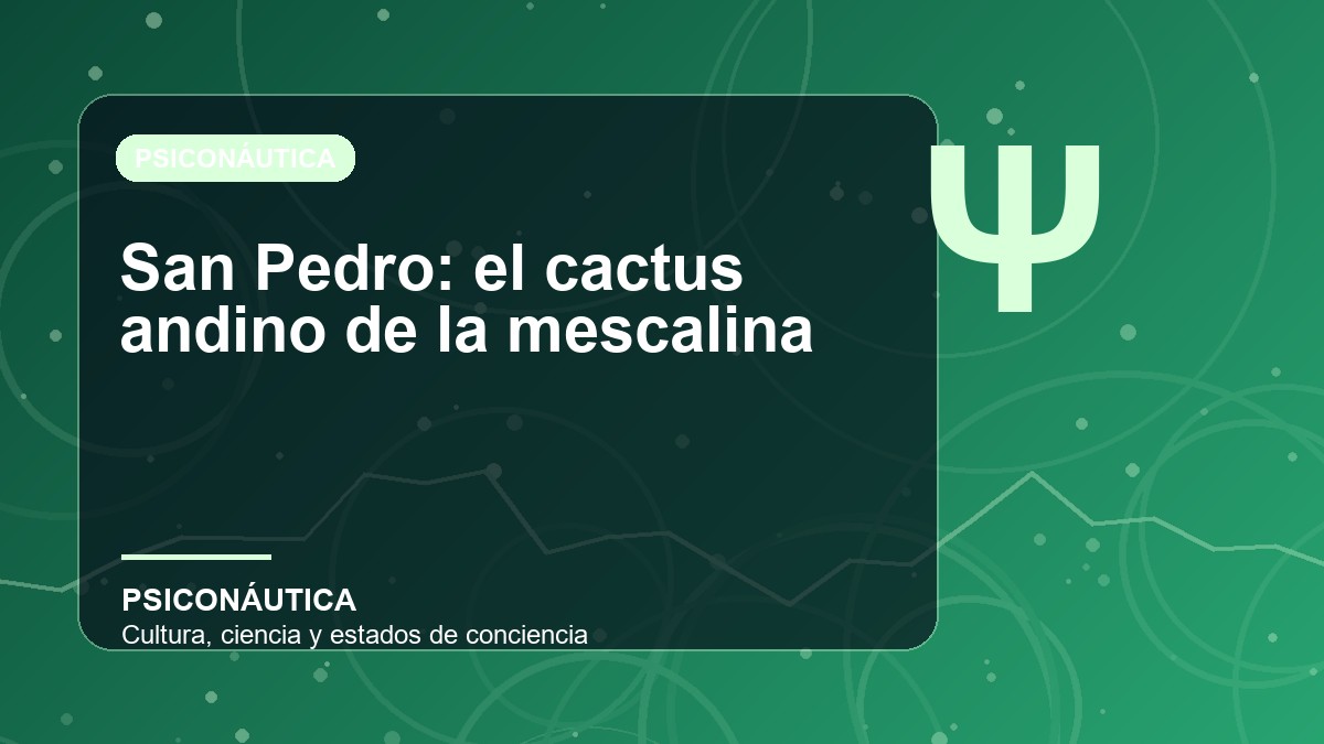 Imagen editorial de San Pedro: el cactus andino de la mescalina