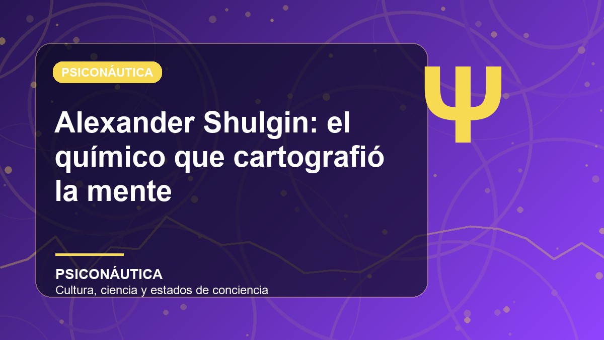 Imagen editorial de Alexander Shulgin: el químico que cartografió la mente