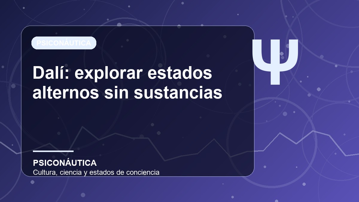 Imagen editorial de Dalí: explorar estados alternos sin sustancias