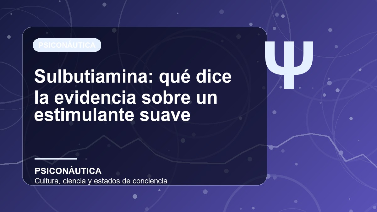 Imagen editorial de Sulbutiamina: qué dice la evidencia sobre un estimulante suave