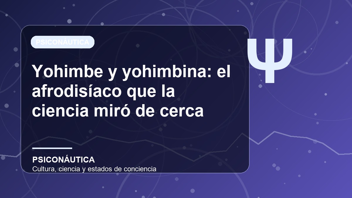 Imagen editorial de Yohimbe y yohimbina: el afrodisíaco que la ciencia miró de cerca