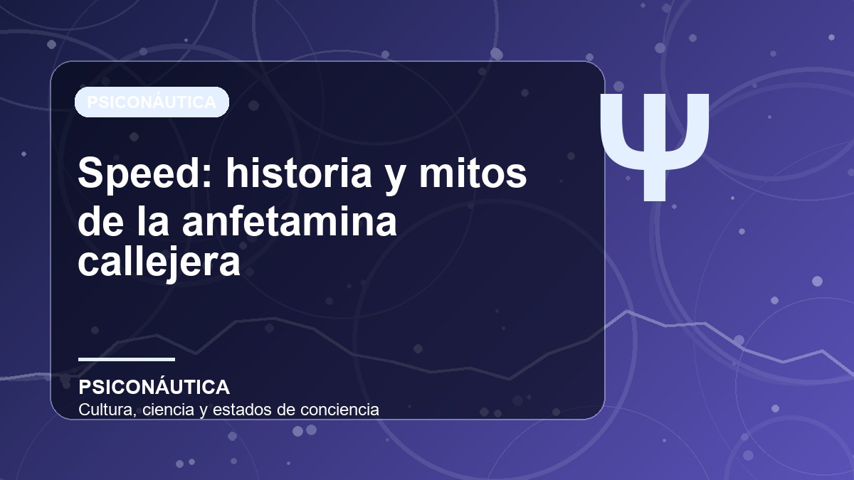 Imagen editorial de Speed: historia y mitos de la anfetamina callejera