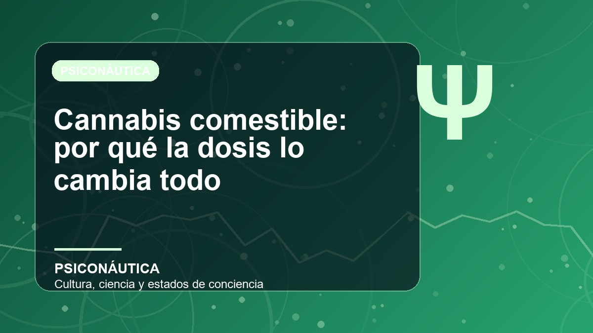 Imagen editorial de Cannabis comestible: por qué la dosis lo cambia todo