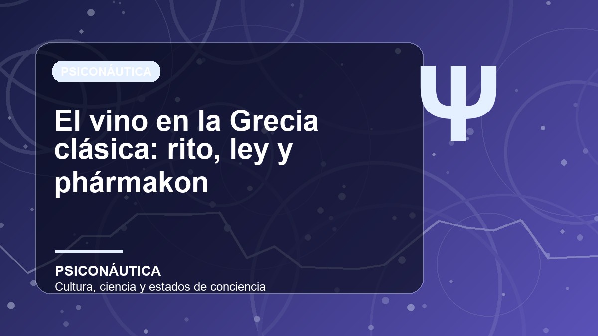 Imagen editorial de El vino en la Grecia clásica: rito, ley y phármakon