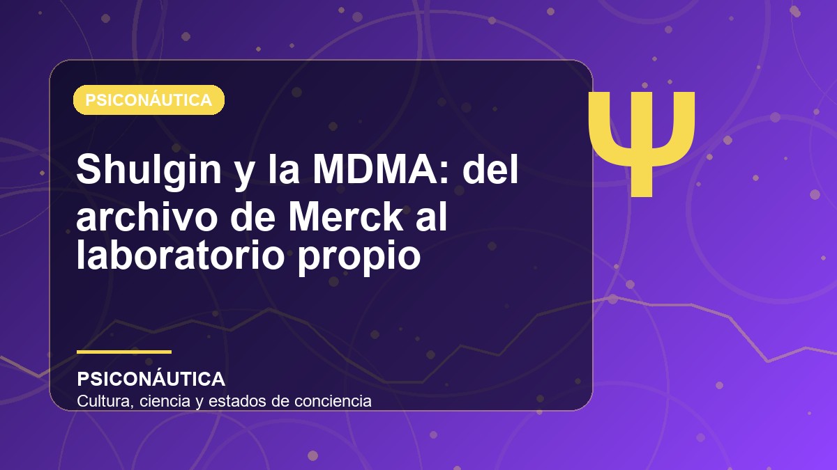 Imagen editorial de Shulgin y la MDMA: del archivo de Merck al laboratorio propio