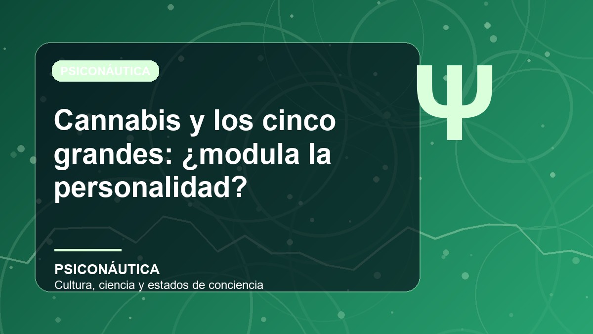 Imagen editorial de Cannabis y los cinco grandes: ¿modula la personalidad?