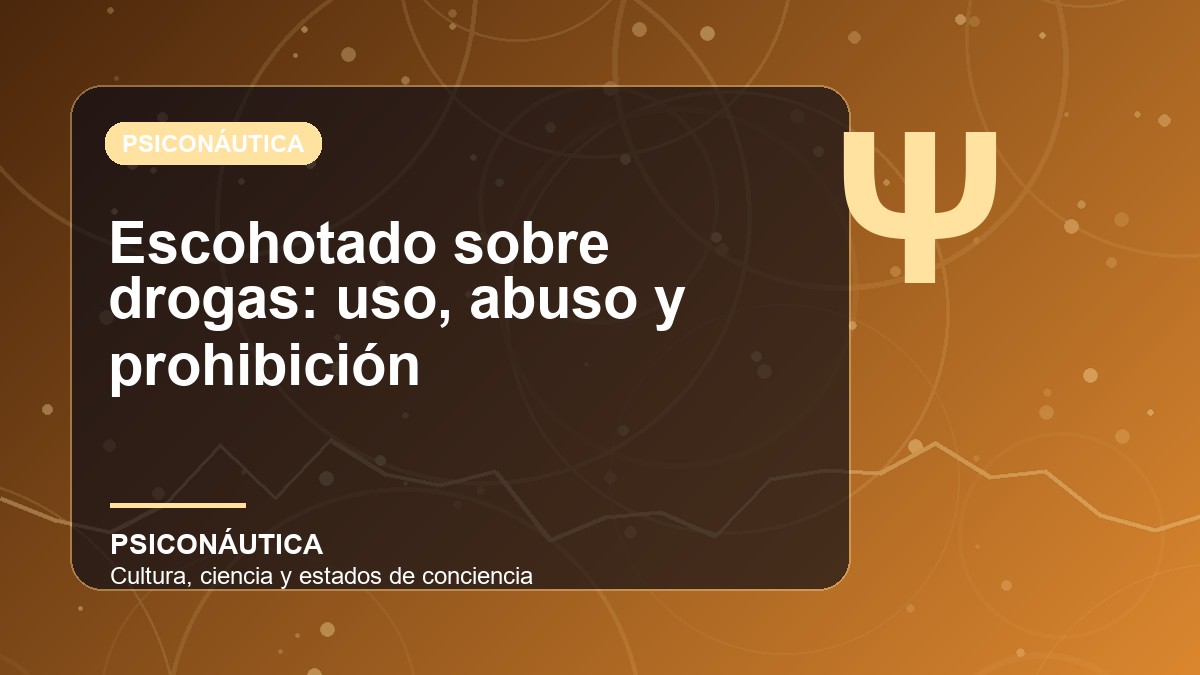 Imagen editorial de Escohotado sobre drogas: uso, abuso y prohibición