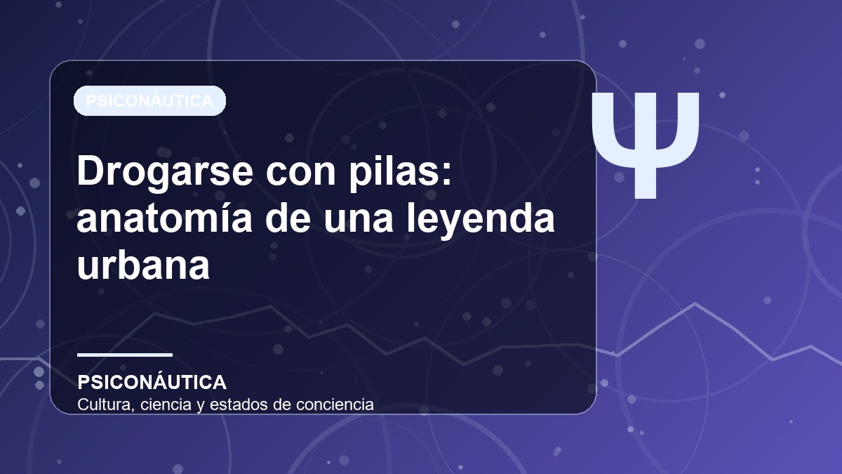 Imagen editorial de Drogarse con pilas: anatomía de una leyenda urbana