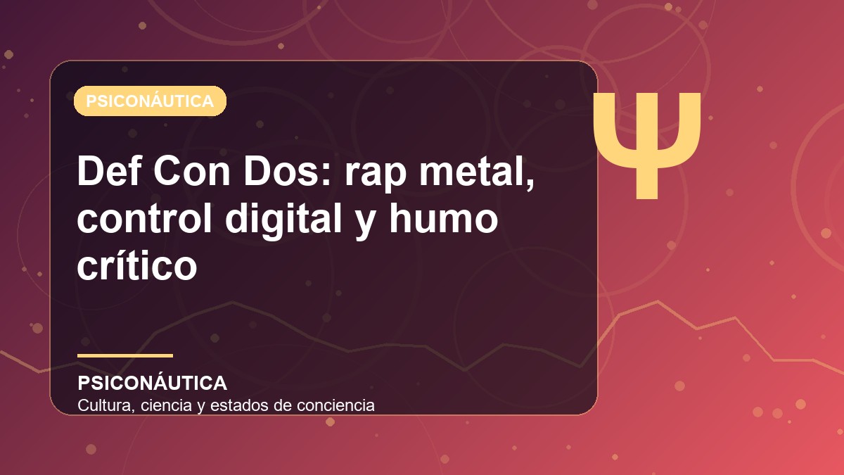 Imagen editorial de Def Con Dos: rap metal, control digital y humo crítico