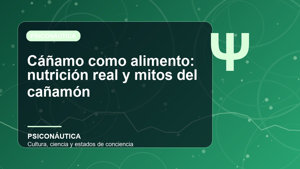Imagen editorial de Cáñamo como alimento: nutrición real y mitos del cañamón