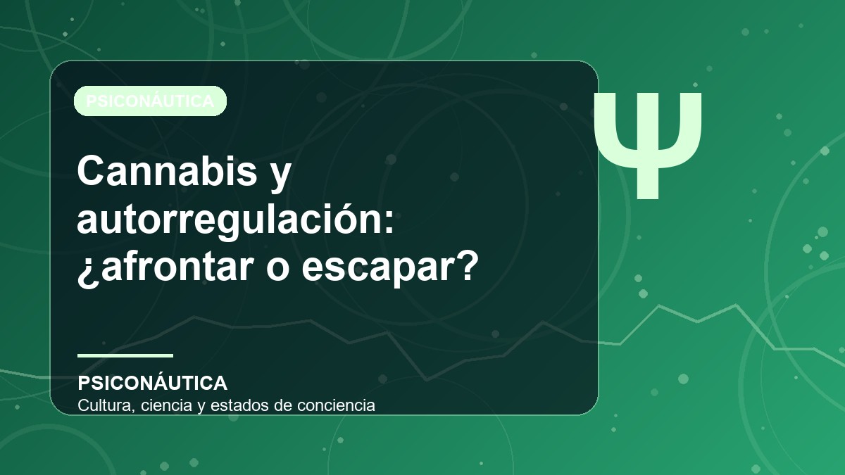 Imagen editorial de Cannabis y autorregulación: ¿afrontar o escapar?
