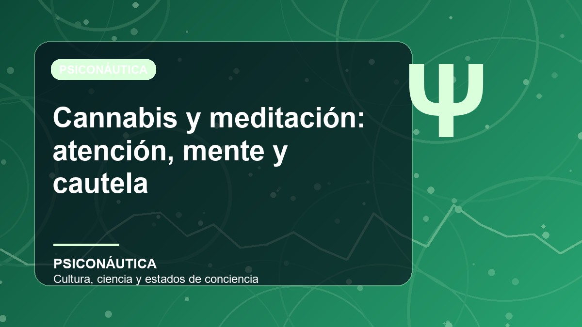 Imagen editorial de Cannabis y meditación: atención, mente y cautela