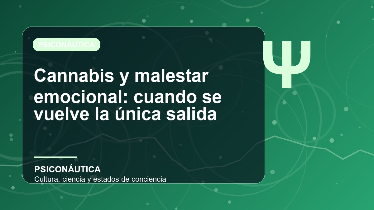 Imagen editorial de Cannabis y malestar emocional: cuando se vuelve la única salida