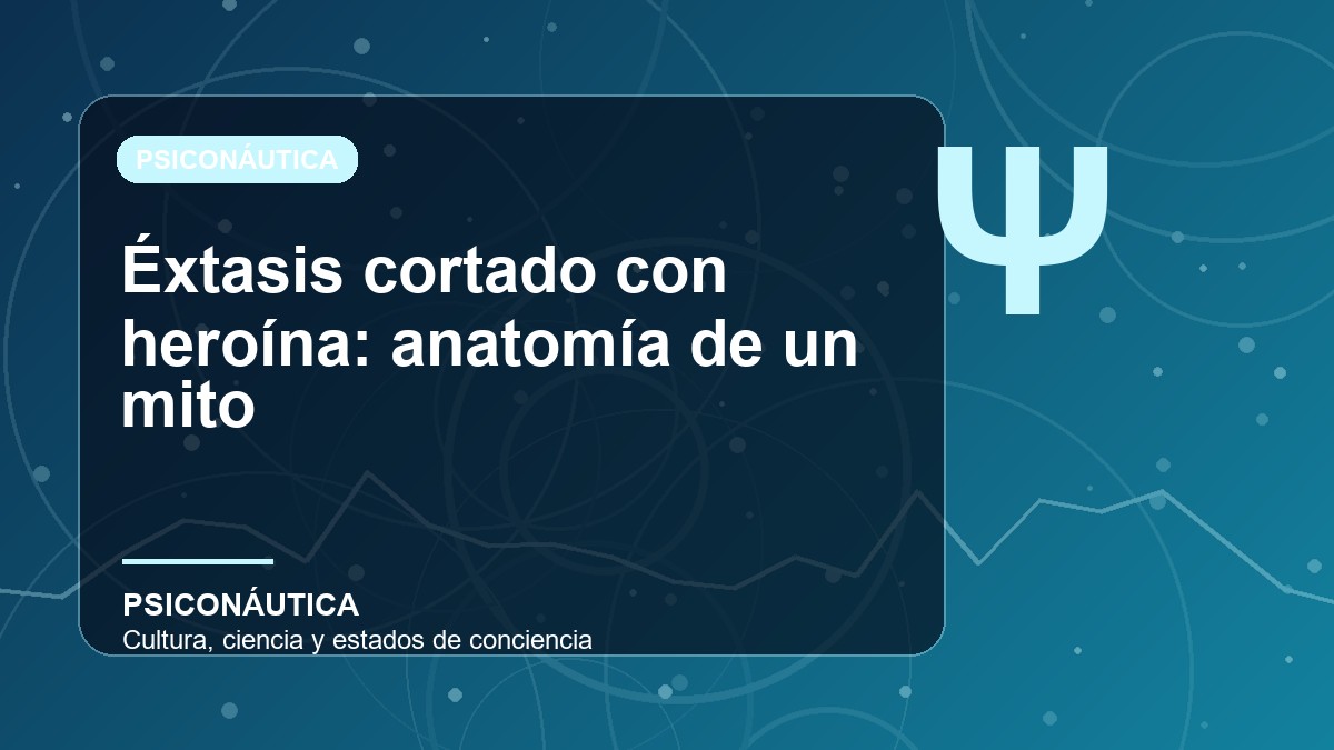 Imagen editorial de Éxtasis cortado con heroína: anatomía de un mito
