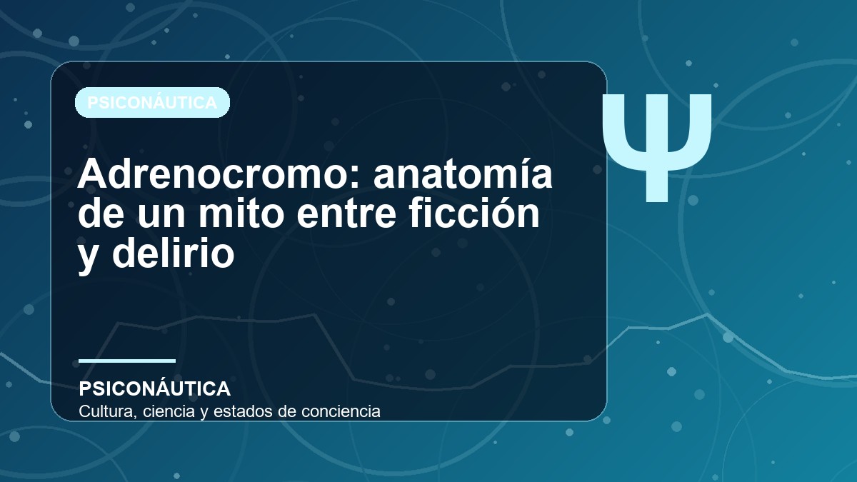 Imagen editorial de Adrenocromo: anatomía de un mito entre ficción y delirio
