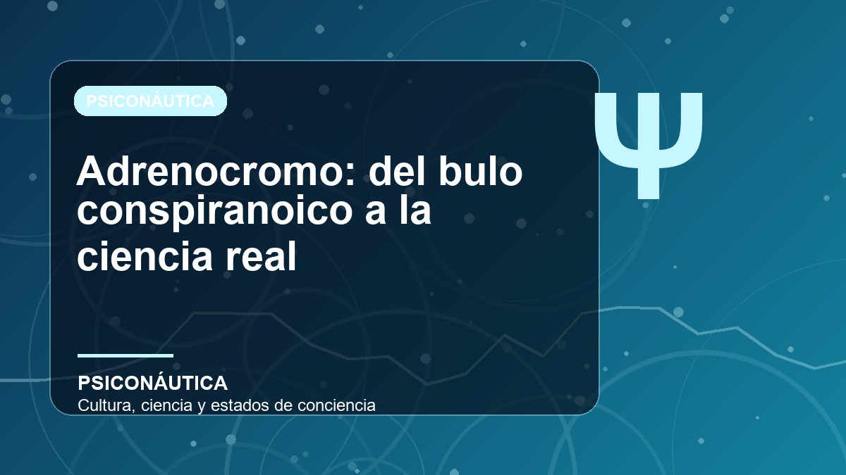 Imagen editorial de Adrenocromo: del bulo conspiranoico a la ciencia real