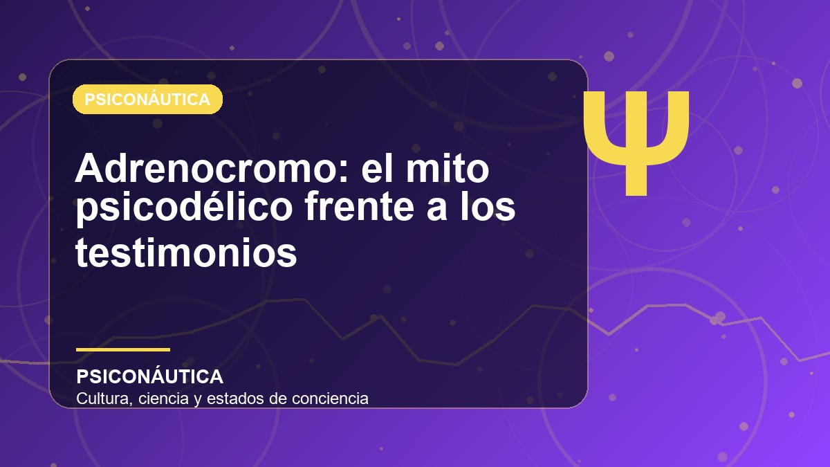 Imagen editorial de Adrenocromo: el mito psicodélico frente a los testimonios