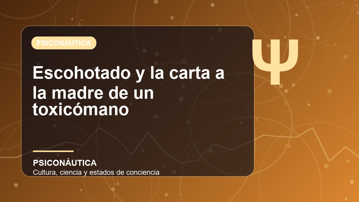 Imagen editorial de Escohotado y la carta a la madre de un toxicómano