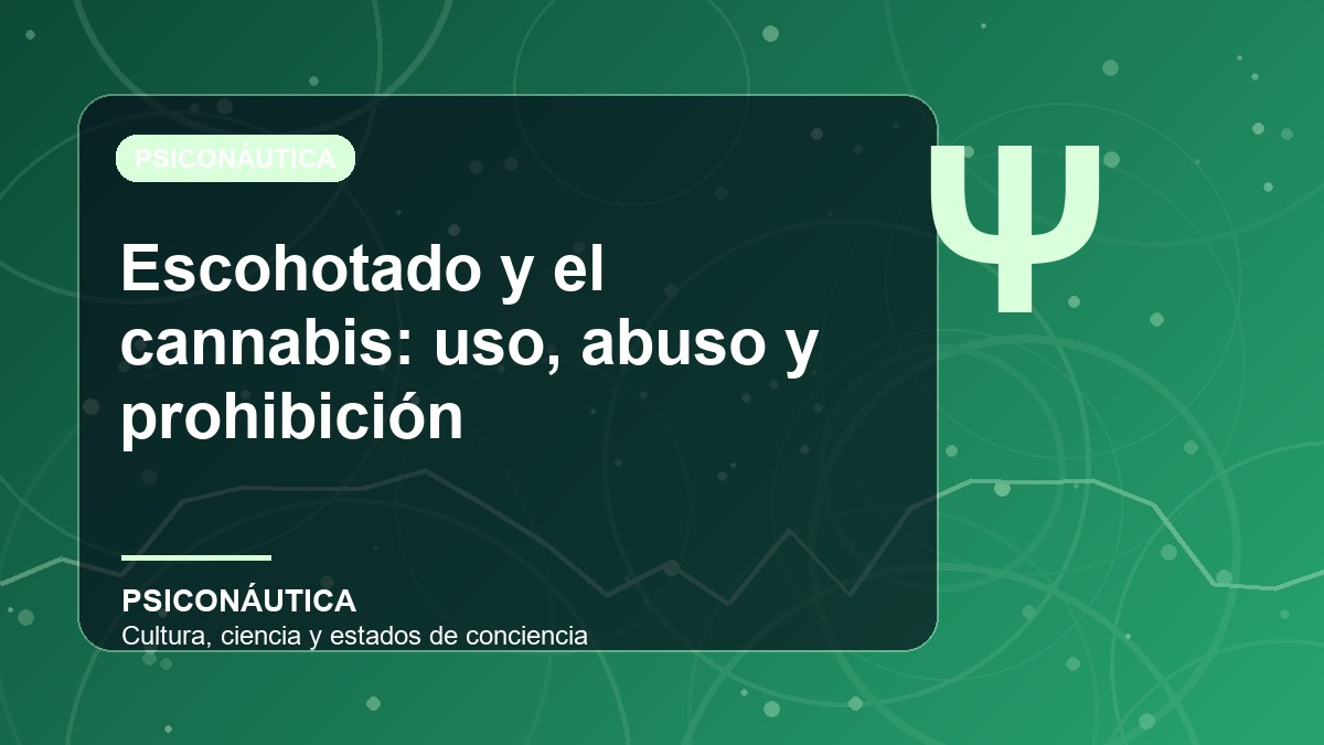 Imagen editorial de Escohotado y el cannabis: uso, abuso y prohibición