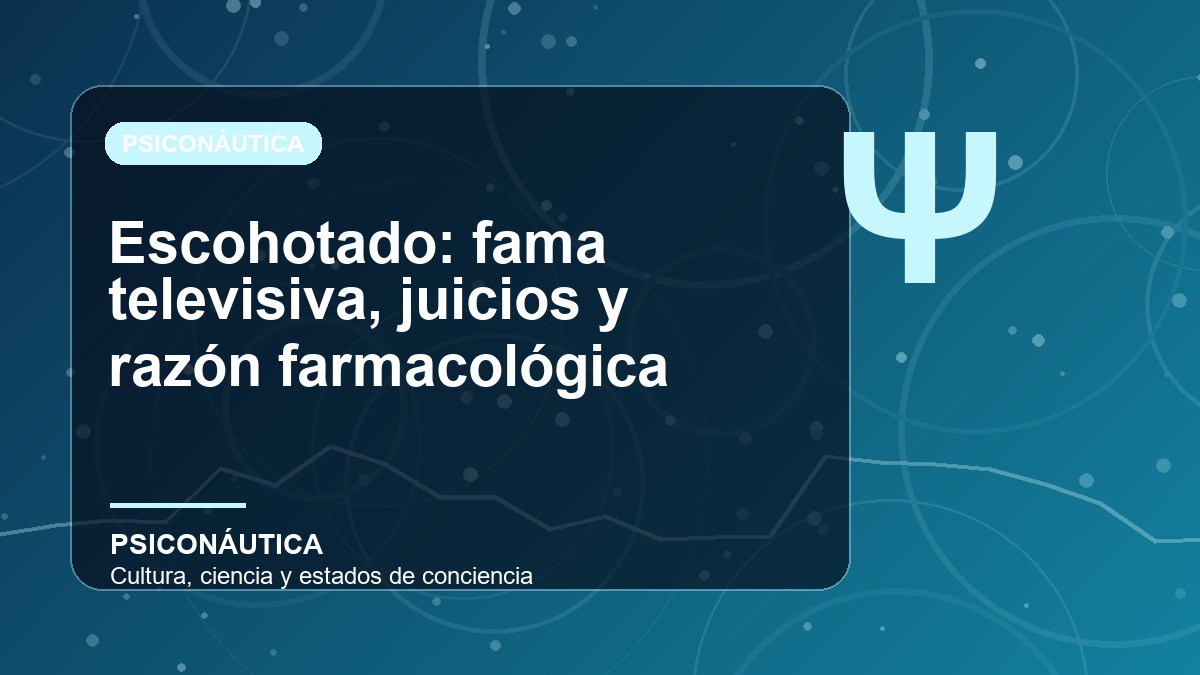 Imagen editorial de Escohotado: fama televisiva, juicios y razón farmacológica