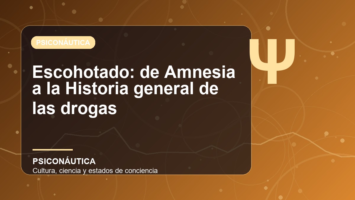 Imagen editorial de Escohotado: de Amnesia a la Historia general de las drogas